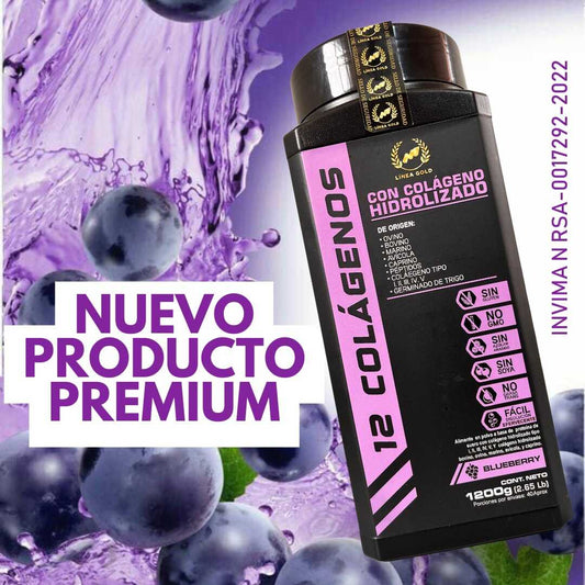 12 COLAGENOS PREMIUM INVIMA 1200gm Resultados visibles en pocas semanas
